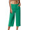 Conjunto feminino casual de cor sólida com calça cropped folgada. 2