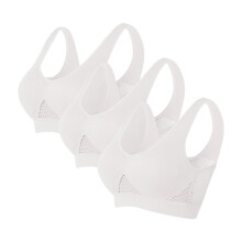 lulshou Sportbeha in de uitverkoop: 3-delige set naadloze sportbeha's voor dames, zonder beugel, yogabeha, racerback, hardloopbeha met uitneembare