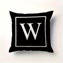 Sierkussenhoes met Engelse letters van het alfabet, 18x18 inch