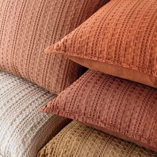 Fodere per cuscini Euro in cotone a nido d'ape, 60x60 cm, set da 2 1