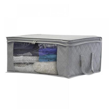 Opvouwbare kledingopbergtas met transparant venster, stevige ritssluiting en verstevigd handvat – compatibel met kastorganizers, 1 stuk