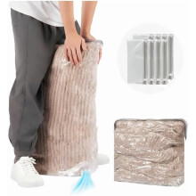 Vacuum Storage Bags with Quick-Release Air Outlet,No Pump Needed,8 Jumbo Space Saving Compression Bags