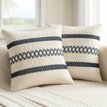 Housses de coussin en macramé vert sauge, 45 x 45 cm, lot de 2