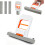 Mini Self-Squeezing Sponge Mop – Orange, Foldable, 1-Hand Squeeze, 3 Replaceable Heads, Wet/Dry Use for Kitchen/Bathroom/Car 1