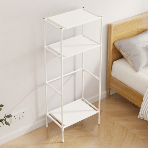 Freestanding Coat Rack with 2 Shelves, White or Black