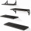Schwarze, schwebende Wandregale, 4er-Set – Mattes Metall 1