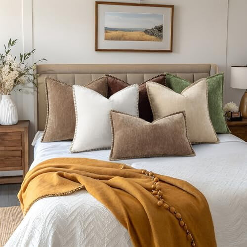 Housses de coussin en chenille 45 x 45 cm (lot de 2) 2