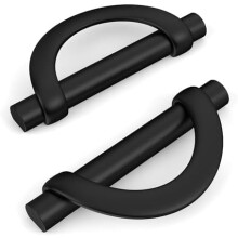 10 db-os matt fekete konyhaszekrényhúzó, 32 mm-es középponttól középpontig, konyhaszekrényekhez és fiókokhoz