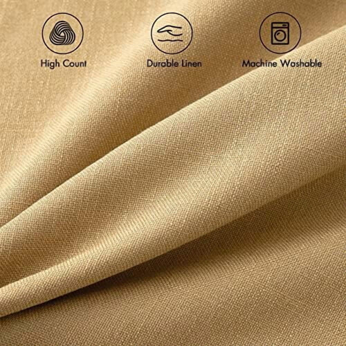Lot de 2 housses de coussin 18x18 aspect lin 1