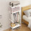 Freestanding Coat Rack with 2 Shelves, White or Black 2
