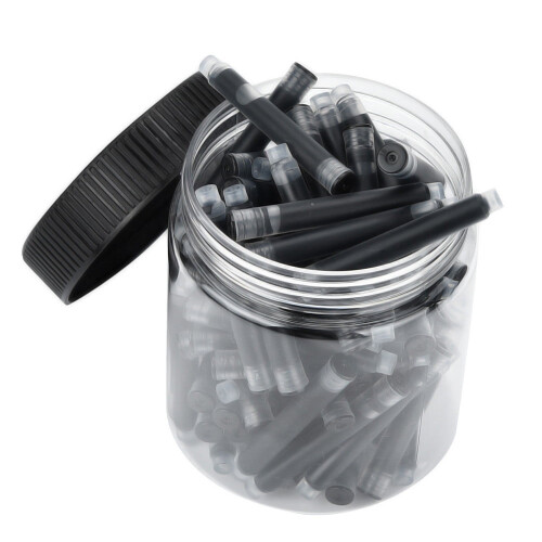 JINHAO 80 stk. refills til fyldepenne, sort og blå, 35 ml 2