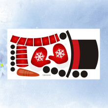 OUNONA Autocollants de réfrigérateur bonhomme de neige multicolores, décorations de Noël double face pour la maison pendant les fêtes