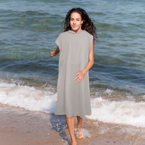 Ρόμπα Surf Microfiber με Κουκούλα | Πόντσο με Πετσέτα Γρήγορου Στεγνού για Κολυμβητές, 2