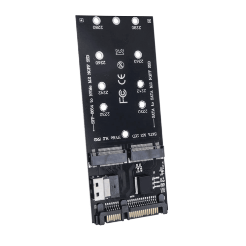 Cuibheoir M2SSD M.2Ngff go + Cárta Leathnaithe NVME SFF-8654Tiontaire 2