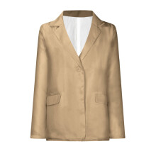 Damenblazer, reduzierter, lässiger, leichter Damenblazer mit offenem Revers, langen Ärmeln, ideal für Büro und Freizeit.
