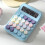 AuroraX Cute Desktop Calculator Office Basic Calculator,12 Digit Four Function Calculator with Large Mechanical Buttons and Display Teacher Supplies 6