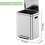 Cubo de basura rectangular de acero inoxidable de 30 litros con pedal y doble compartimento. 2