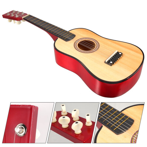 Violão acústico folk de 23 polegadas e 6 cordas, cor da madeira. 1