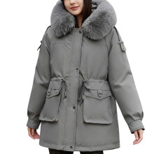 Dámská bunda Puffa, zahušťující zip, větší velikost, nepromokavá parka s kapsami, umělá kožešina, kapuce, dlouhý rukáv, svrchní