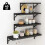 Schwarze, schwebende Wandregale, 4er-Set – Mattes Metall 3