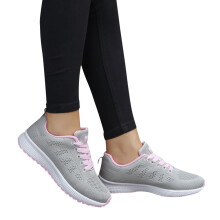 Scarpe da corsa casual Ediodpoh, scarpe da donna con cinturini in rete, scarpe sportive casual da donna, scarpe basse alla moda, grigie36