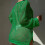 Blusas femininas verdes de manga comprida, elegantes e casuais, com decote em V. 4