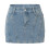 Himmelblå denimnederdel til kvinder, løs pasform, størrelse M 6