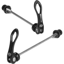 Quick Release Skewers Front & Rear Set for Mountain Bike or Road Bike (red/Black)