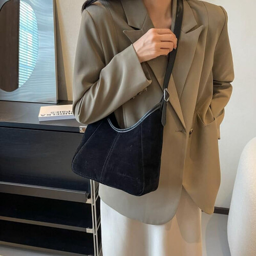 Τσάντες Hobo για γυναίκες, σουέτ τσάντα, τσάντα Satchel, καφέ τσάντα Tote, ρετρό σουέτ 1
