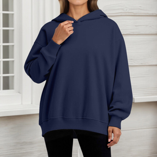 Oversized hættetrøjer til kvinder, bløde og lette pullover-sweatshirts, afslappet loungewear – kompatibel med efterår/vinter 1