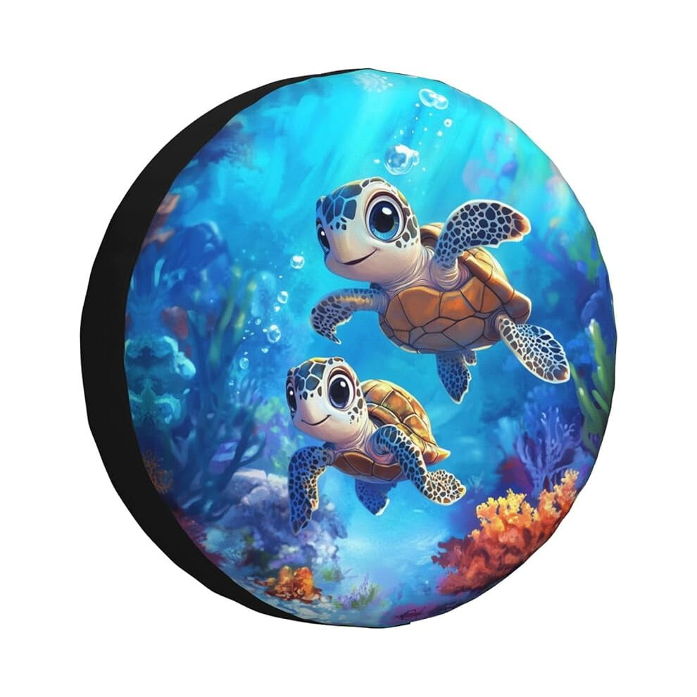 Baby Turtle Sea Spare Tire Cover Wheel Protectors For Rv Camper Travel Trailer Suv Truck Silver 9557311777271