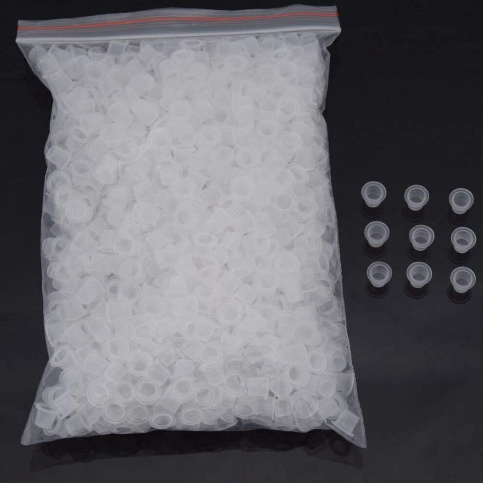 Disposable Tattoo Ink Cups,500pcs Plastic Small Tattoo Ink Cups Supplies #9 Tattoo Ink Cup Holder for Tattoo Ink (500S)
