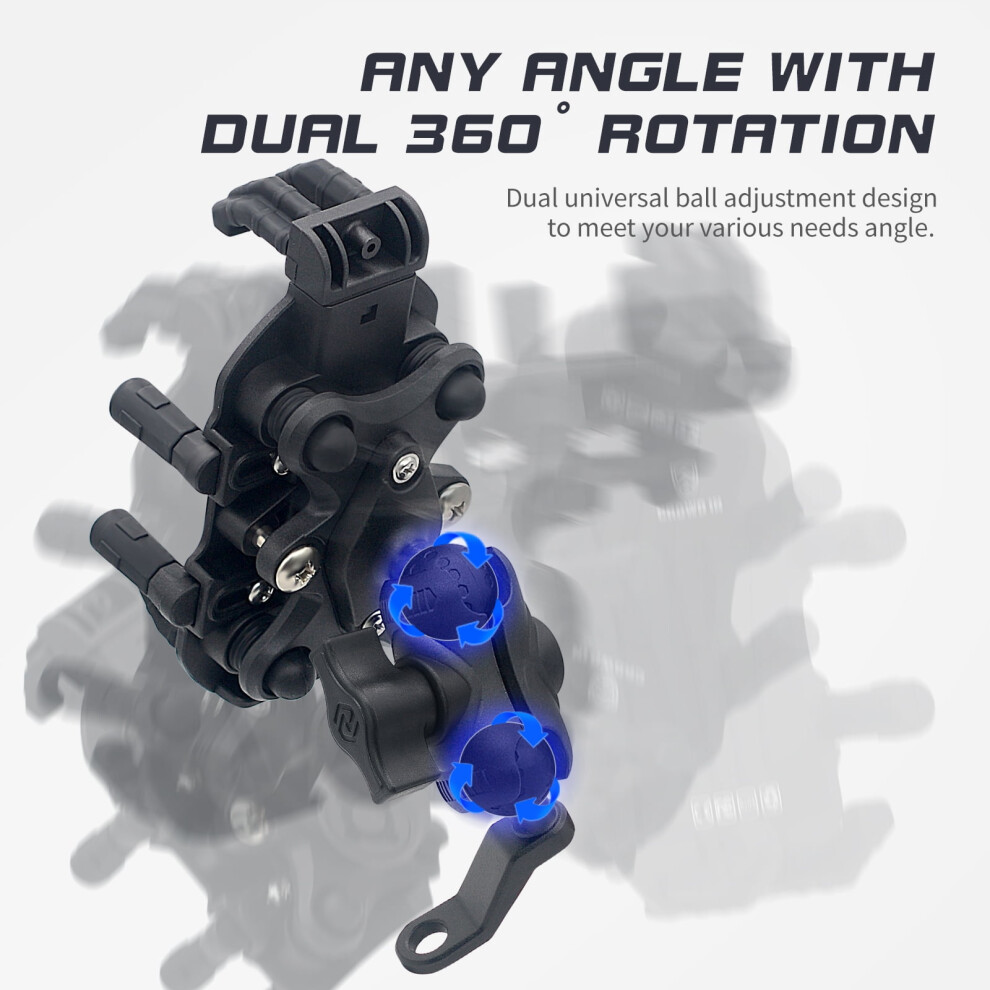 Adjustable Vibration-Dampening Phone Mount For Motorbike Rearview Mirror, Compatible With Bortt 9557311777592