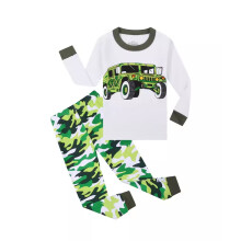 Boys Pajamas Kids 2PCS Set Homewear Cartoon Car Prined Long Sleeve Loose Sleepwear Casual Pyjamas