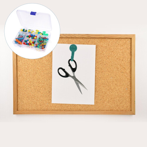 Πινέζες Worgeous600Pcs Bulletin Push Pins για βολικό γραφείο, εργαλείο στερέωσης, λεπτές πινέζες 2