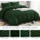 Parure de lit Queen vert foncé – Microfibre douce lavée 5