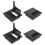 Cache-câbles de bureau noir, passe-câbles en aluminium, 80 mm, lot de 4 1