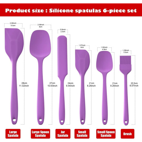 Set di 6 spatole in silicone resistenti al calore 1