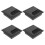 Cache-câbles de bureau noir, passe-câbles en aluminium, 80 mm, lot de 4 3