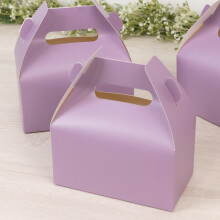 25 Scatole regalo in tela color lavanda per feste, bomboniere, ricevimenti di matrimonio, decorazioni e forniture.