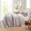 Boho Queen Quilt Set Pink Floral Striped 3-Piece 5