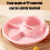 Divided Dinner Plate 4-Compartment 8 Pcs Pink 6