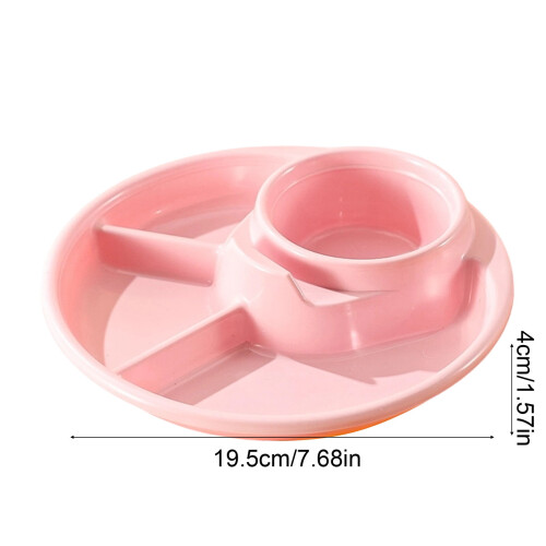 Piatto piano diviso in plastica, 19,5 cm, 5 scomparti 2
