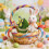 6 Inch Flocked Easter Eggs Green Soft-Touch Fuzzy Decor 6