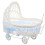 Festgaver Kurv Babyshower Dekorationer Vogn - blå 4