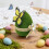 6 Inch Flocked Easter Eggs Green Soft-Touch Fuzzy Decor 4