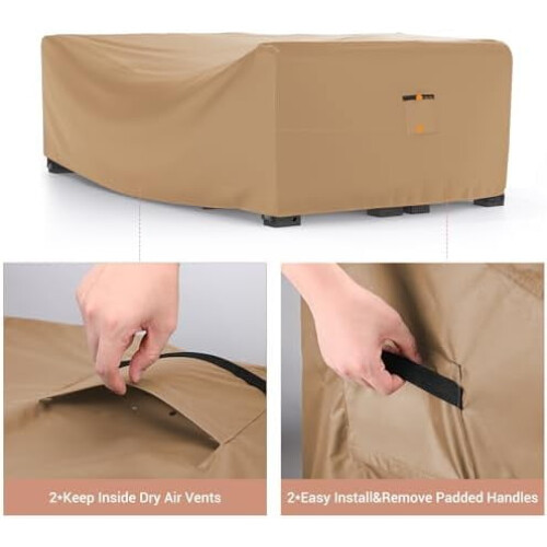 Capa impermeável resistente para móveis de jardim 111x74x28 polegadas 2