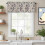 Paisley Floral Valance 60x18in, Θήκη για ράβδους για κουζίνα, υπνοδωμάτιο, μπάνιο – Αφηρημένη 2