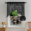 Beda Home linen swag curtain valance light filtering black 1