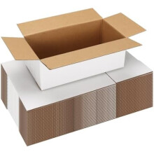 Scatole per spedizioni 8x4x3, set da 40, scatole di cartone ondulato bianco per spedizioni e imballaggi aziendali